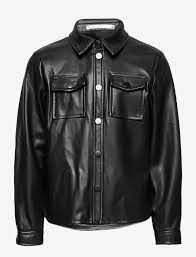 Dion Faux Leather Shirt Jacket