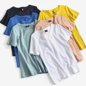 Pack Of 6 Plain T-shirt For Girls And Women