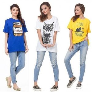 Bundle Of 3 Women’s Printed T-Shirts D 4